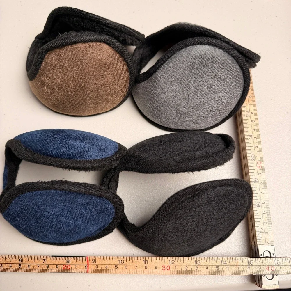 4 Pack Kids Fleece Ear Muffs Multicolor Winter Warm Ear Warmers Ski Snowboard